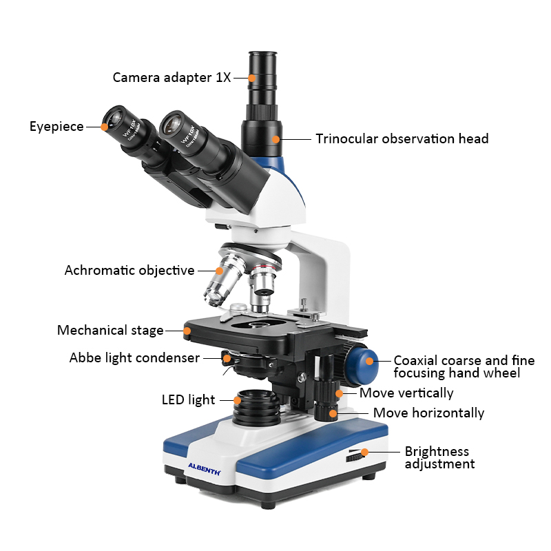 مجهر بيولوجي احترافي 40X-2500X - مراجعة Microscope Compound 40X وسعره