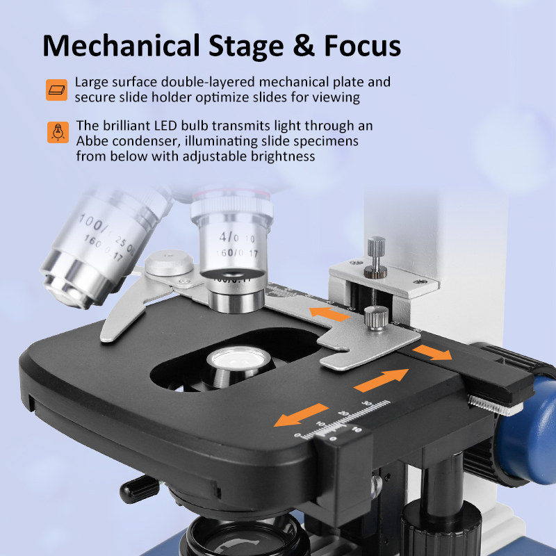 مجهر بيولوجي احترافي 40X-2500X - مراجعة Microscope Compound 40X وسعره