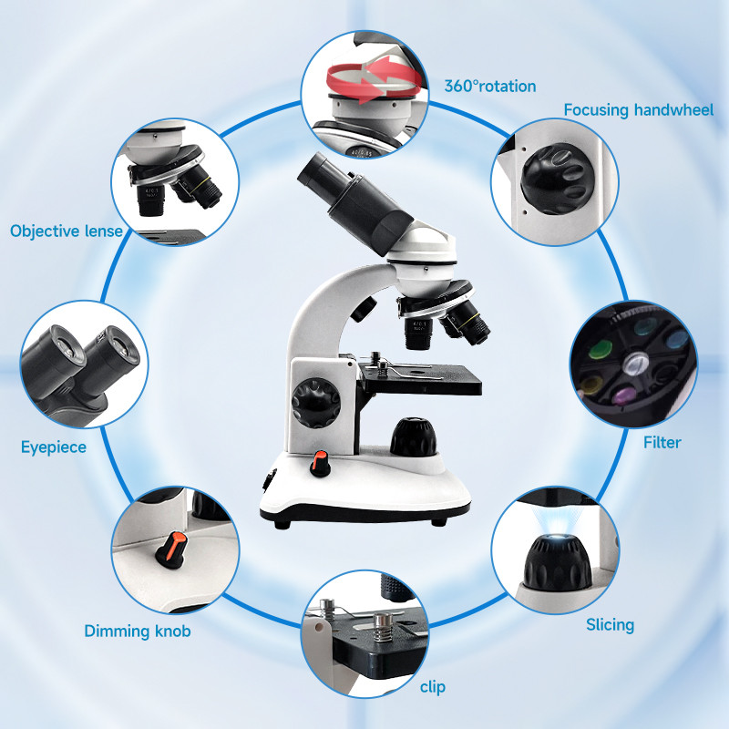 مجهر مجهر مركب 40X-1280X، LED  - مراجعة Microscope Compound 40X وسعره