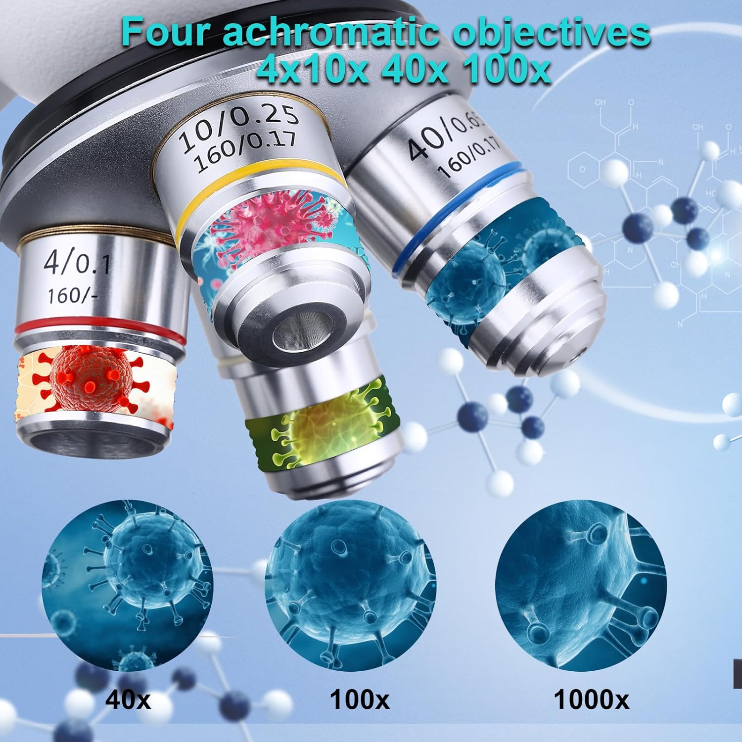 مجهر مركب احترافي بإضاءة LED 4 - مراجعة Microscope Compound 40X وسعره