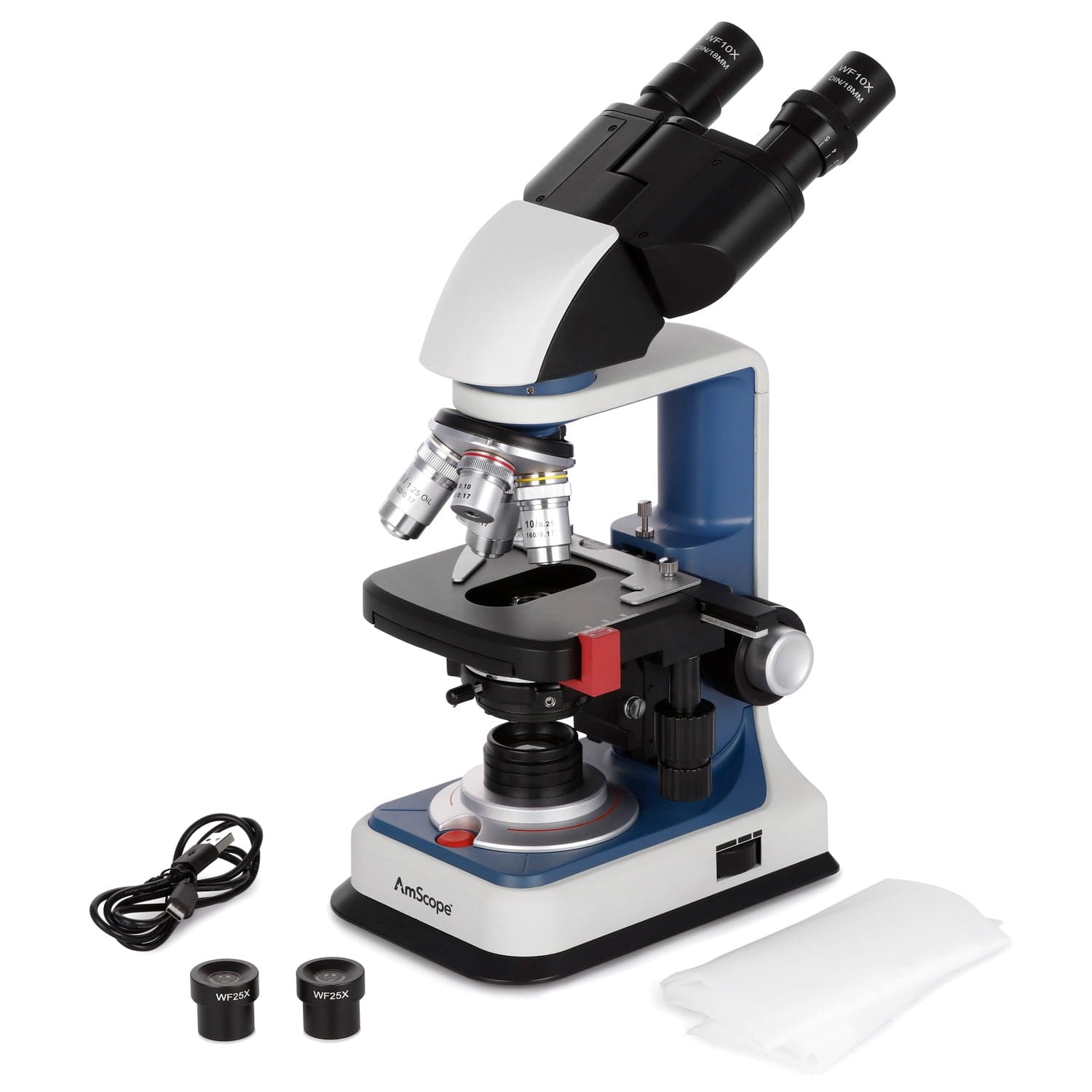 مجهر مركب ثنائي العينية للطلاب - مراجعة Microscope Compound 40X وسعره