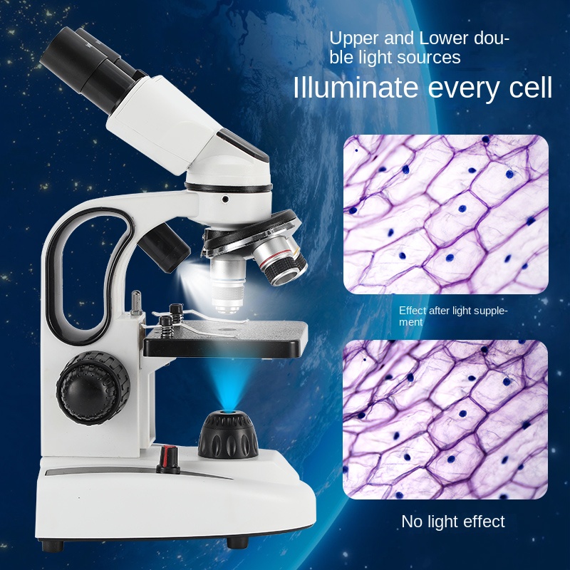 مجهر مركب ثنائي العدسة بتكبير  - مراجعة Microscope Compound 40X وسعره