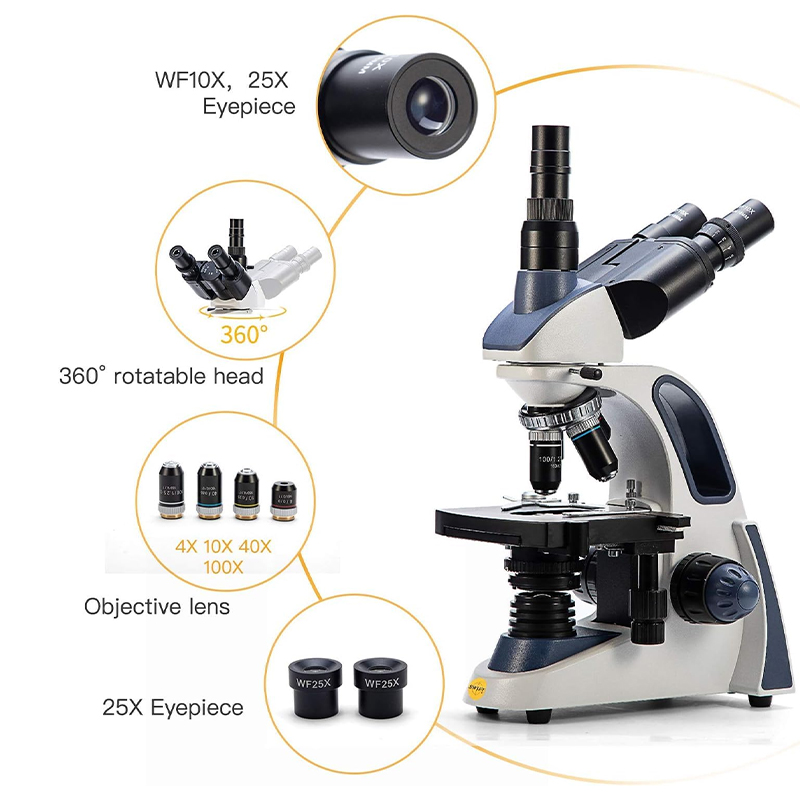 مجهر ثلاثي العينية SWIFT SW380 - مراجعة Microscope Compound 40X وسعره